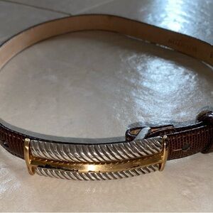 Brighton brown leather belt